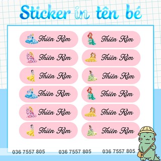 Sticker Dán In Tên Bé - dán đồ dùng học tập cho học sinh - in tên bé theo yêu cầu - giá rẻ nhất năm 2020