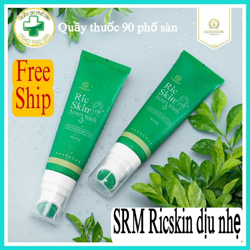 Sữa rửa mặt Ric Skin Acnes Wash Kohinoor chính hãng | Sữa rửa mặt tạo gel dành cho da mụn