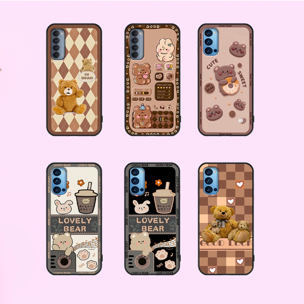 Ốp lưng Oppo Reno 4 - Reno 4 Pro - Reno4 - Reno4 Pro in hình gấu bear dễ thương, bền đẹp