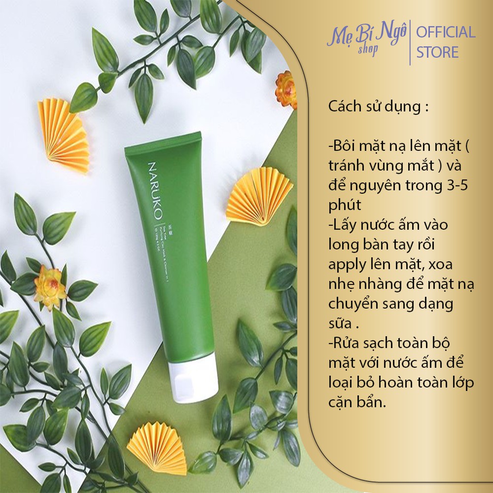 Sữa rửa đất sét mặt tràm trà NARUKO Tea Tree Purifying Clay Mask & Cleanser nội địa Đài Loan | BigBuy360 - bigbuy360.vn