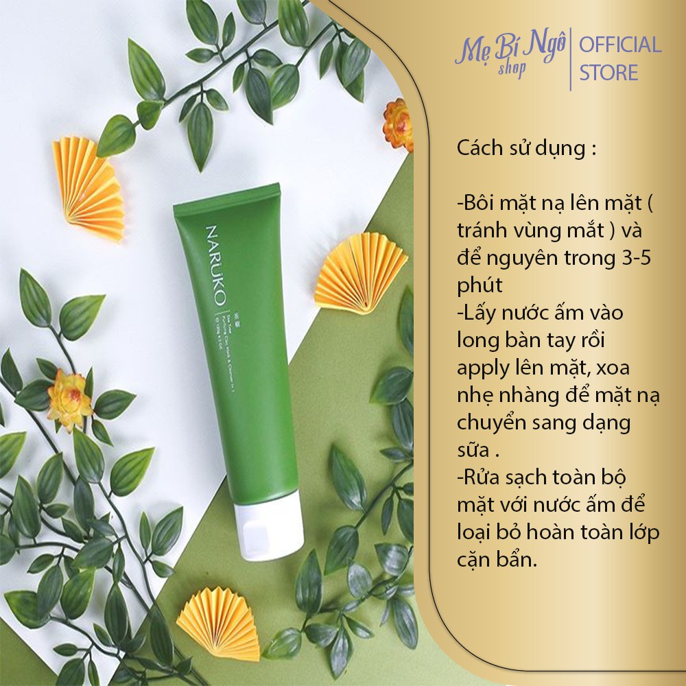 [Bản Đài] Sữa rửa mặt tràm trà NARUKO Tea Tree Purifying Clay Mask & Cleanser, Sữa rửa mặt Naruko Bản Đài