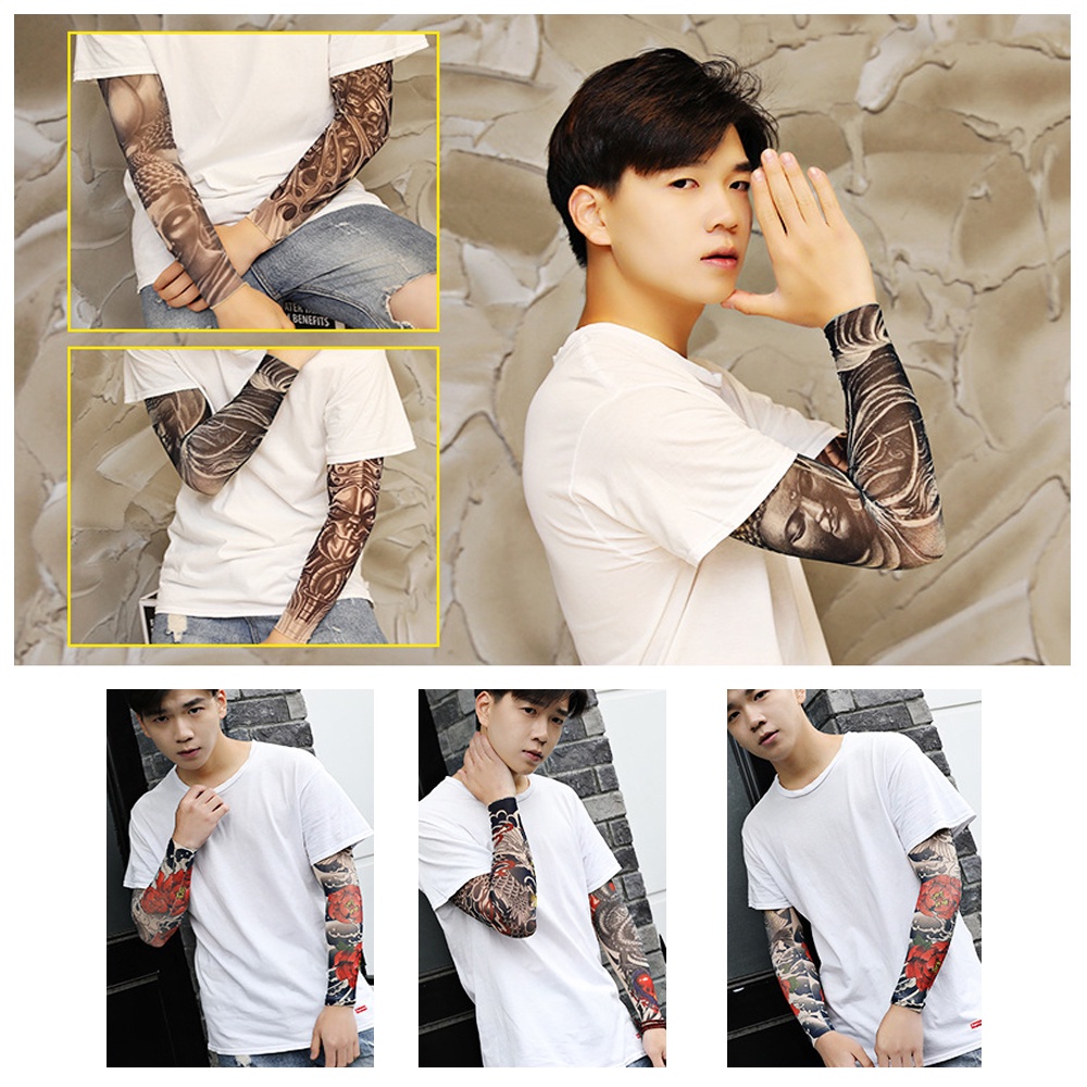 Găng tay thể thao họa tiết hình xăm chống tia UV chất lượng cao
