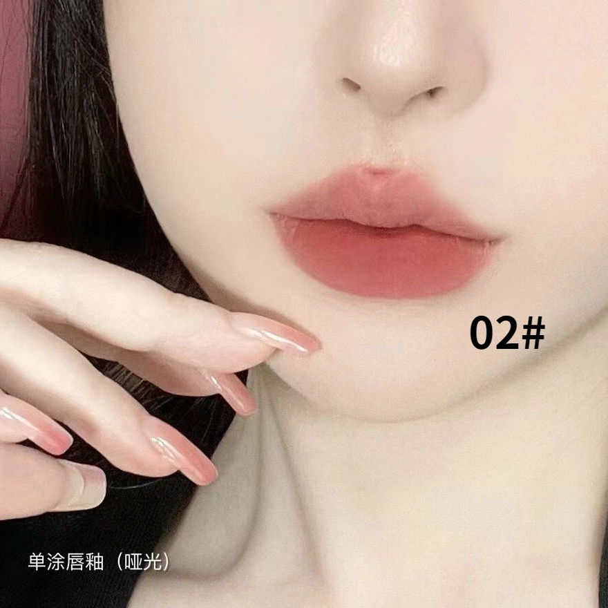 [Hàng mới về] Son kem tint lì Cappuvini sắc tố cao lâu trôi 2 đầu 2 trong 1 Màu Hạt Dẻ Siêu Xinh Hàng Nội Địa Trung