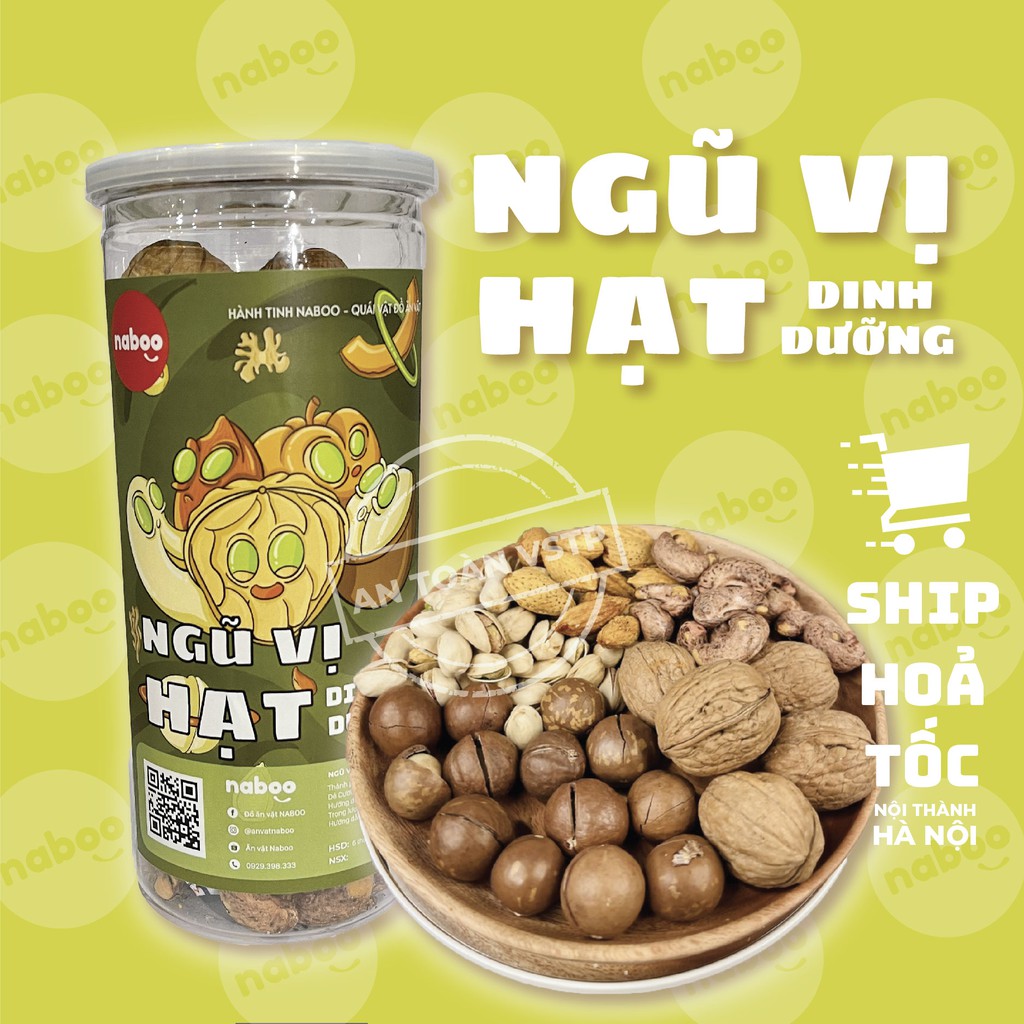 Ngũ vị hạt dinh dưỡng Naboo đồ ăn vặt Hà Nội ngon và rẻ 500g