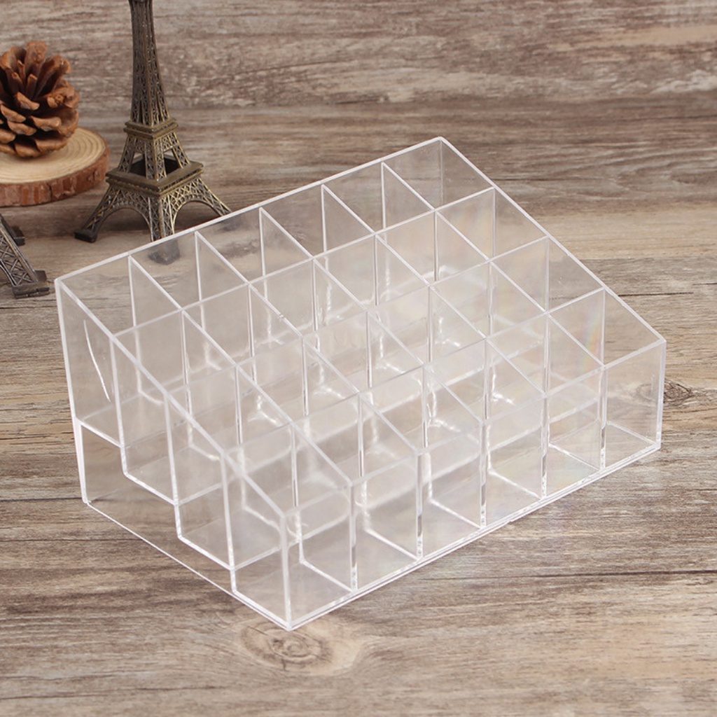 Khay Đựng Son Đựng Mỹ Phẩm Trong Suốt 24 Ô