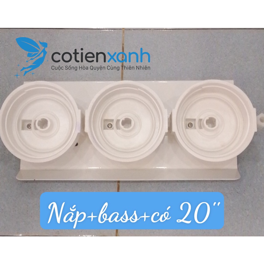 Bộ 3 Nắp, Pas, Co 10", 20" dùng cho Cốc lọc thô máy lọc nước