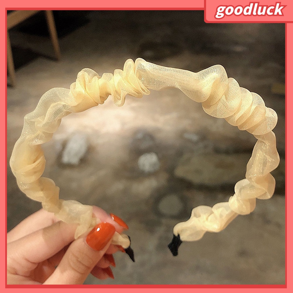 Băng Đô Cài Tóc Mỏng Bằng Vải Chiffon Cho Nữ