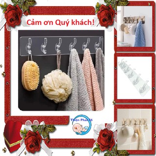 Vỉ 6 móc dính trong suốt siêu chắc, siêu dính, siêu tiện lợi