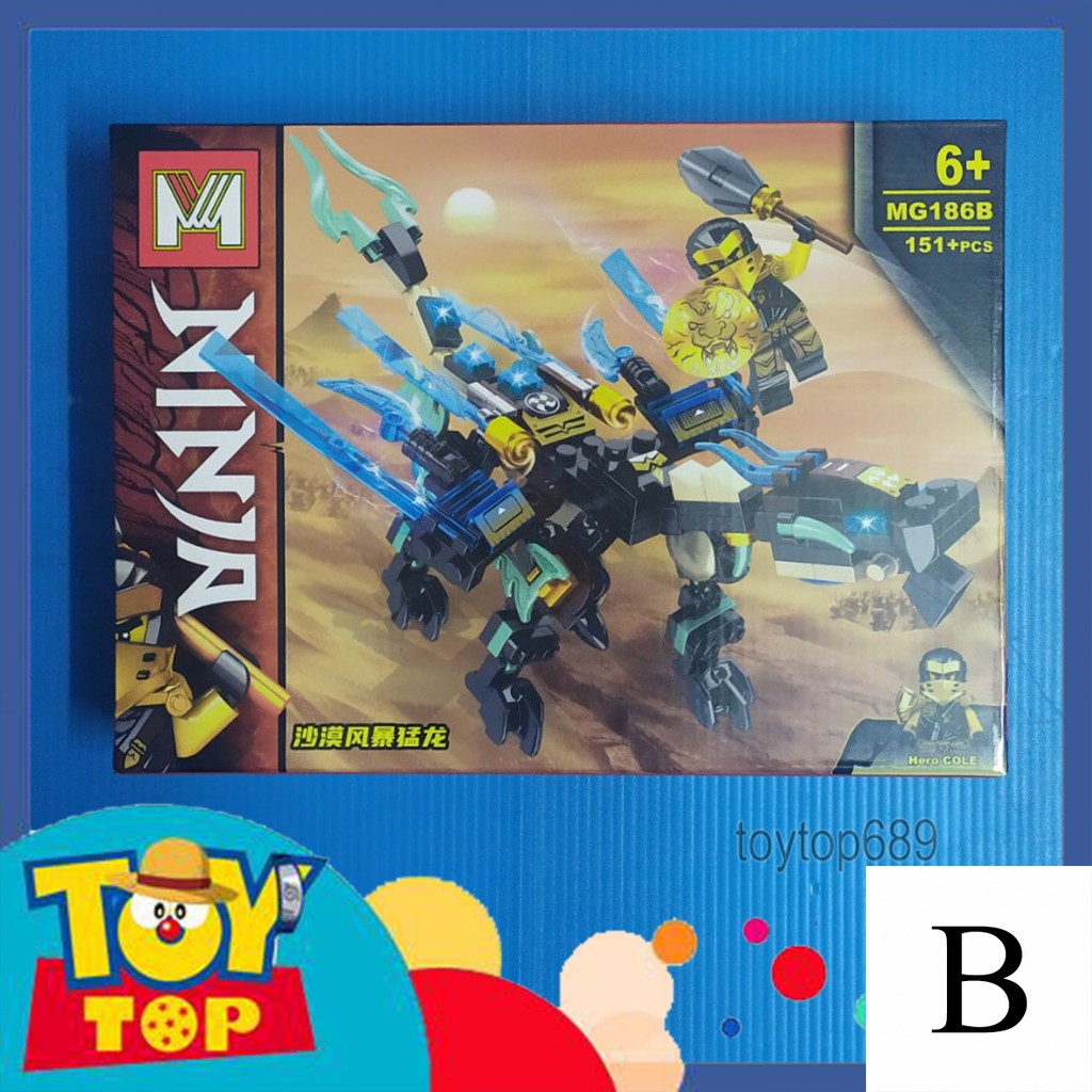 [Một hộp] Non - lego minifigures Ninjago season 13 xếp hình ninja cưỡi rồng mini cỡ vừa MG186