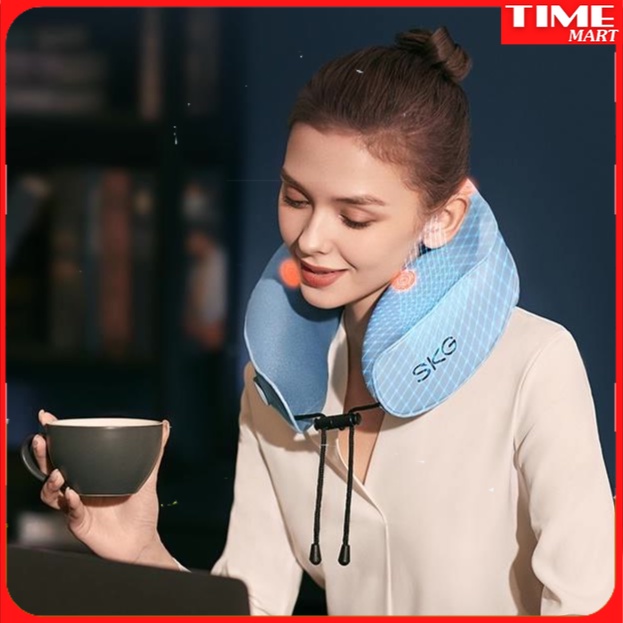 [CHÍNH HÃNG] Gối giữ nhiệt ấm cổ chữ U SKG, Máy làm ấm cổ SKG đa chức năng trị liệu giảm đau mỏi cổ vai gáy [TIME_MART ]