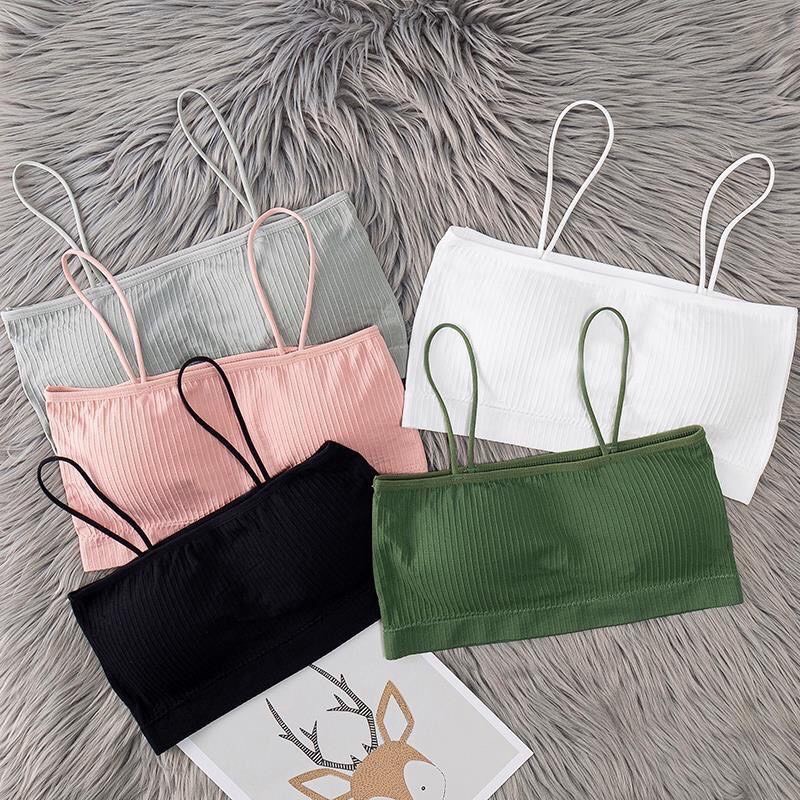 Áo Bra Quây Cotton Gân Tăm-Áo Lót Nữ Hai Dây Học Sinh Siêu Đẹp Al58