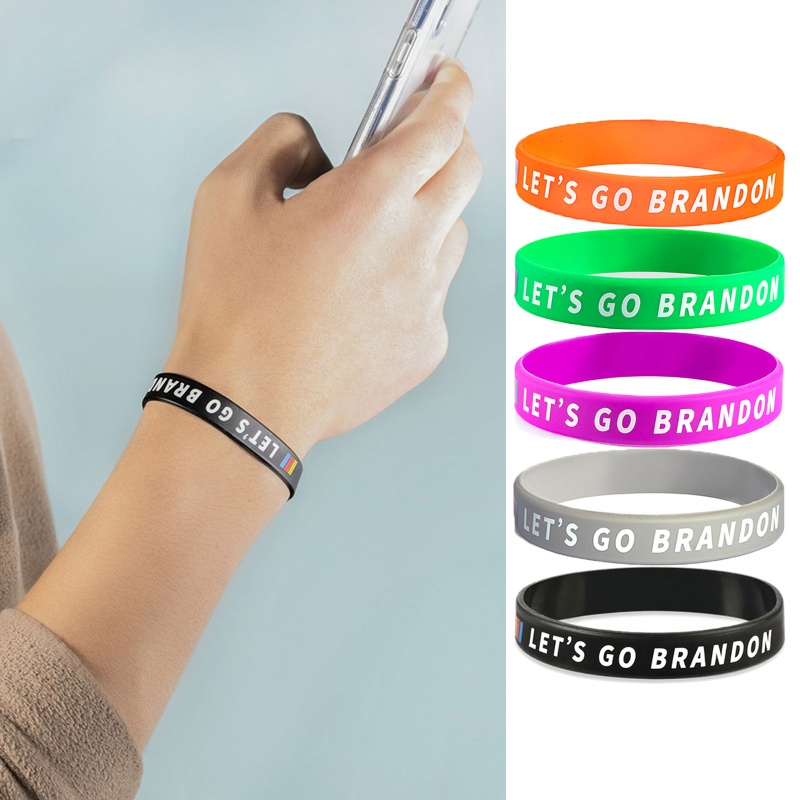 Vòng Tay Silicone In Chữ Let s Go Brandon Phong Cách Âu Mỹ Thời Trang Cho Cặp Đôi