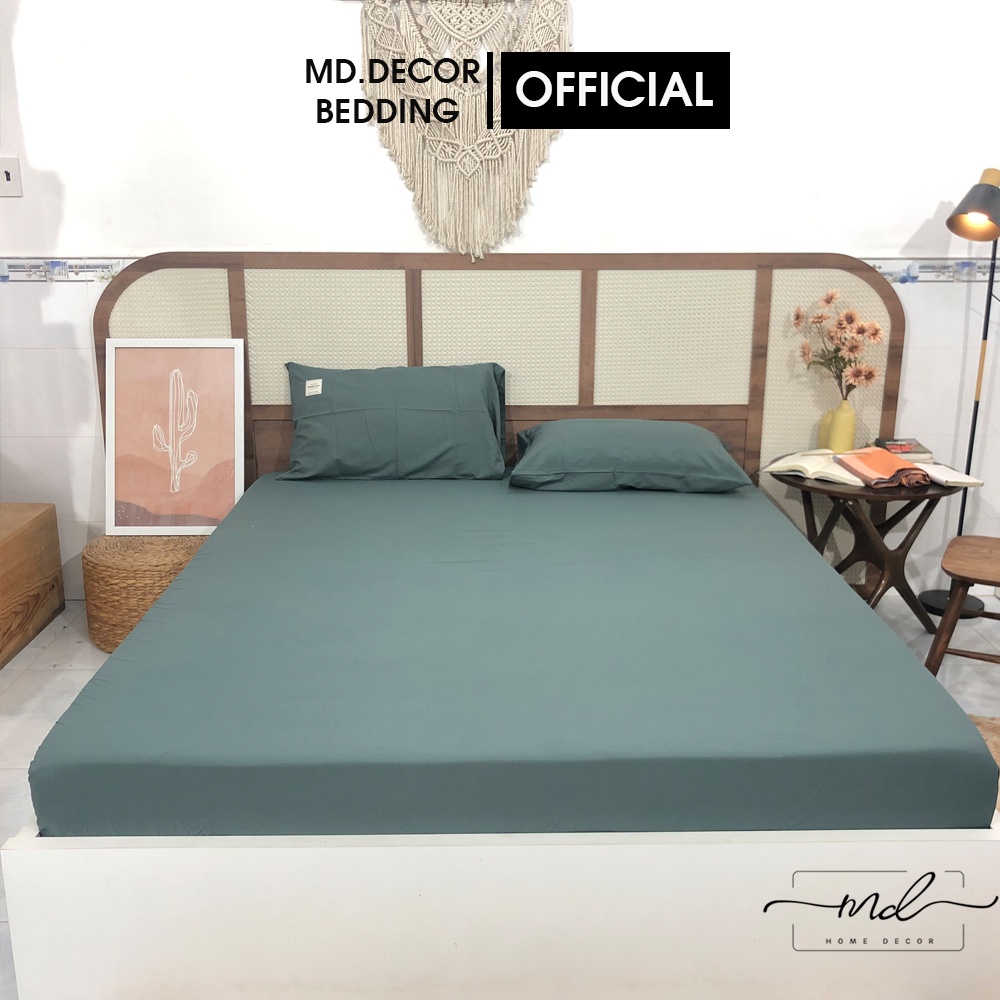 Bộ ga giường và vỏ gối Cotton TC Hàn Quốc MD.Decor - Bedding dày dặn đủ size nệm TCF75 | BigBuy360 - bigbuy360.vn