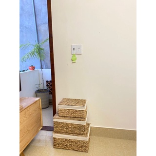 (Giá xưởng) giỏ lục bình đựng đồ có nắp, có vải chọn size
