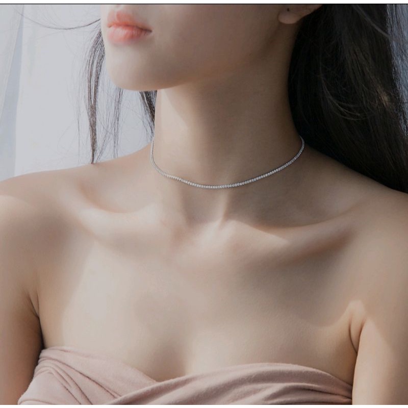 Dây Chuyền Xoắn Mạ Bạc Sang, Xinh, Xịn