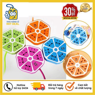Ổ cắm điện đa năng hình trái cam, có cổng sạc usb đa năng tiện dụng ^^