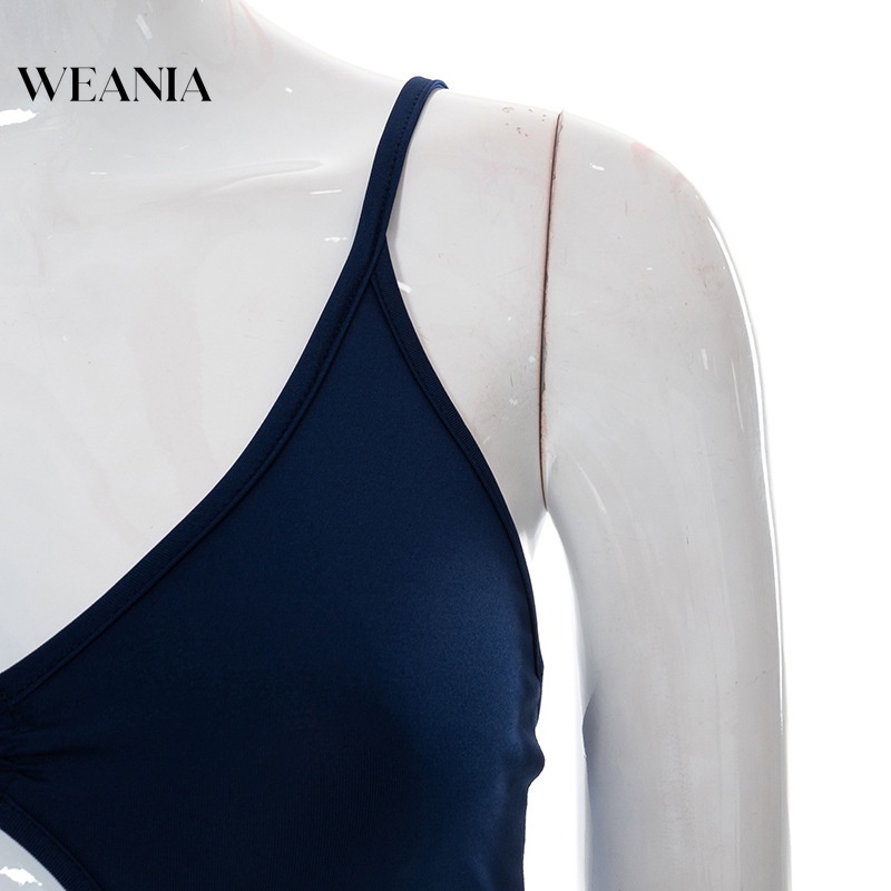 Đầm dự tiệc WEANIA dáng dài hở lưng phối vòng nhẫn thời trang cho nữ