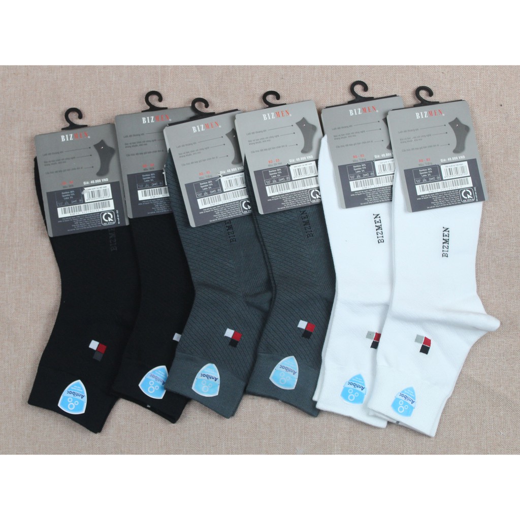 Combo 6 đôi tất nam sợi tre BIZMEN