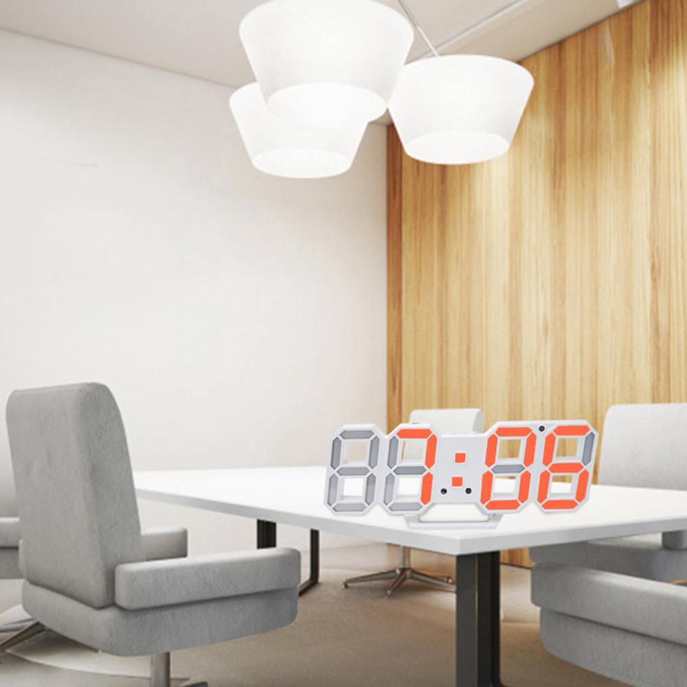 Bàn LED kỹ thuật số hiện đại Bàn đêm Đồng hồ treo tường Đồng hồ báo thức 24 hoặc 12 giờ Hiển thị 4 màu LED Lựa chọn