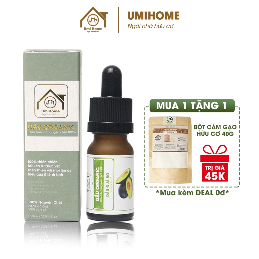 Dầu Qủa Bơ UMIHOME nguyên chất dưỡng da, ngừa thâm, chăm sóc tóc, môi, mắt hiệu quả 30ml