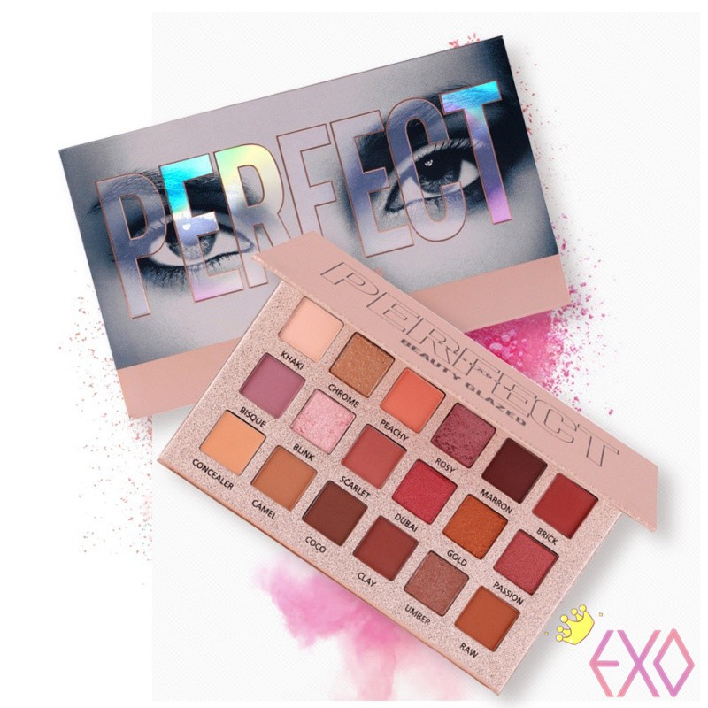 Bảng phấn mắt 18 màu BEAUTY GLAZED trang điểm mắt lung linh gợi cảm