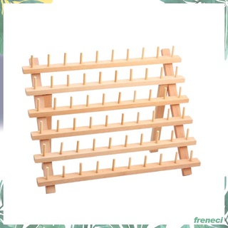 Giá đỡ 60 cuộn chỉ bằng gỗ tiện dụng
