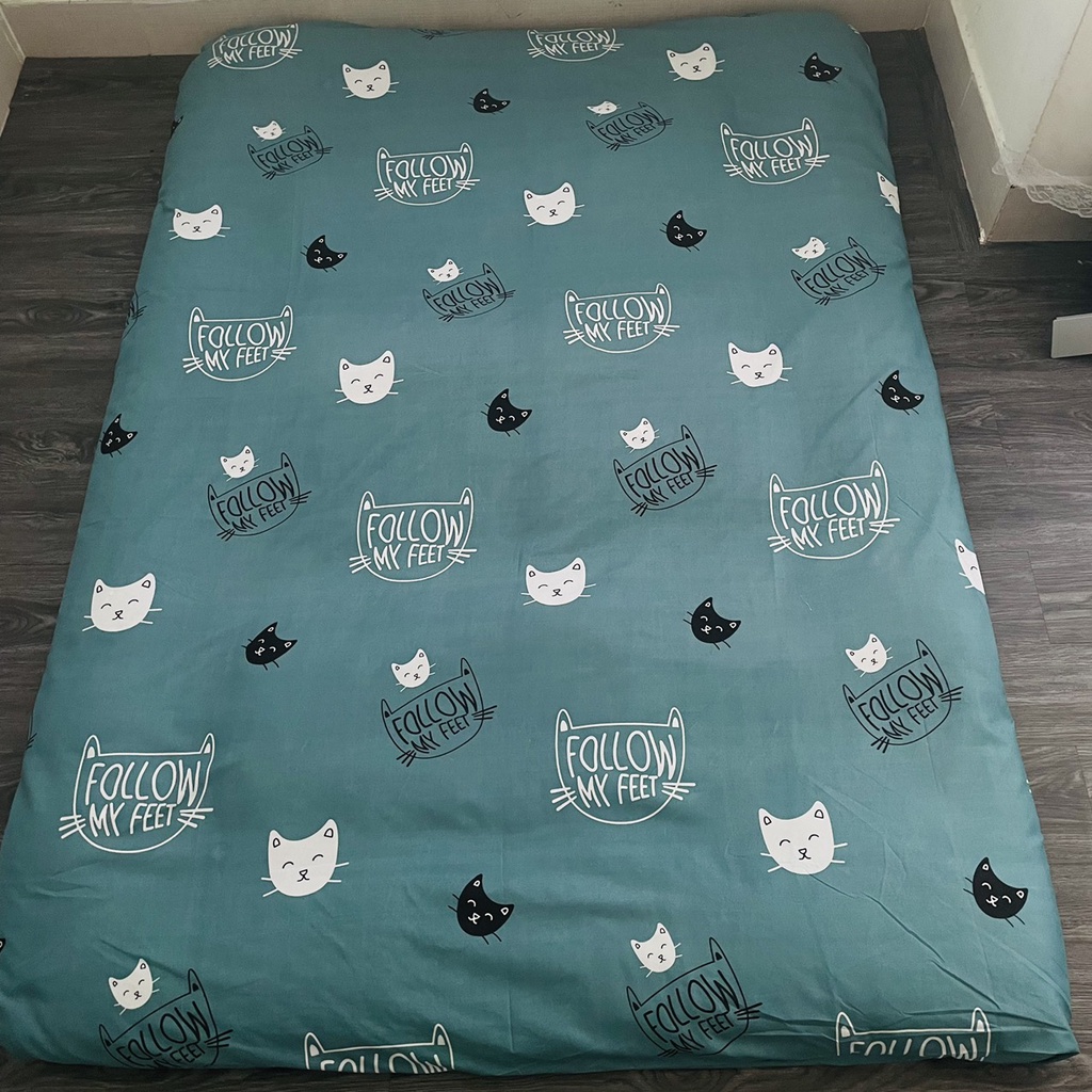 Áo nệm  Topper có khóa kéo cotton Hàn Quốc 1mx2m, 1m2x2m, 1m4x2m, 1m6x2m, 1m8x2m