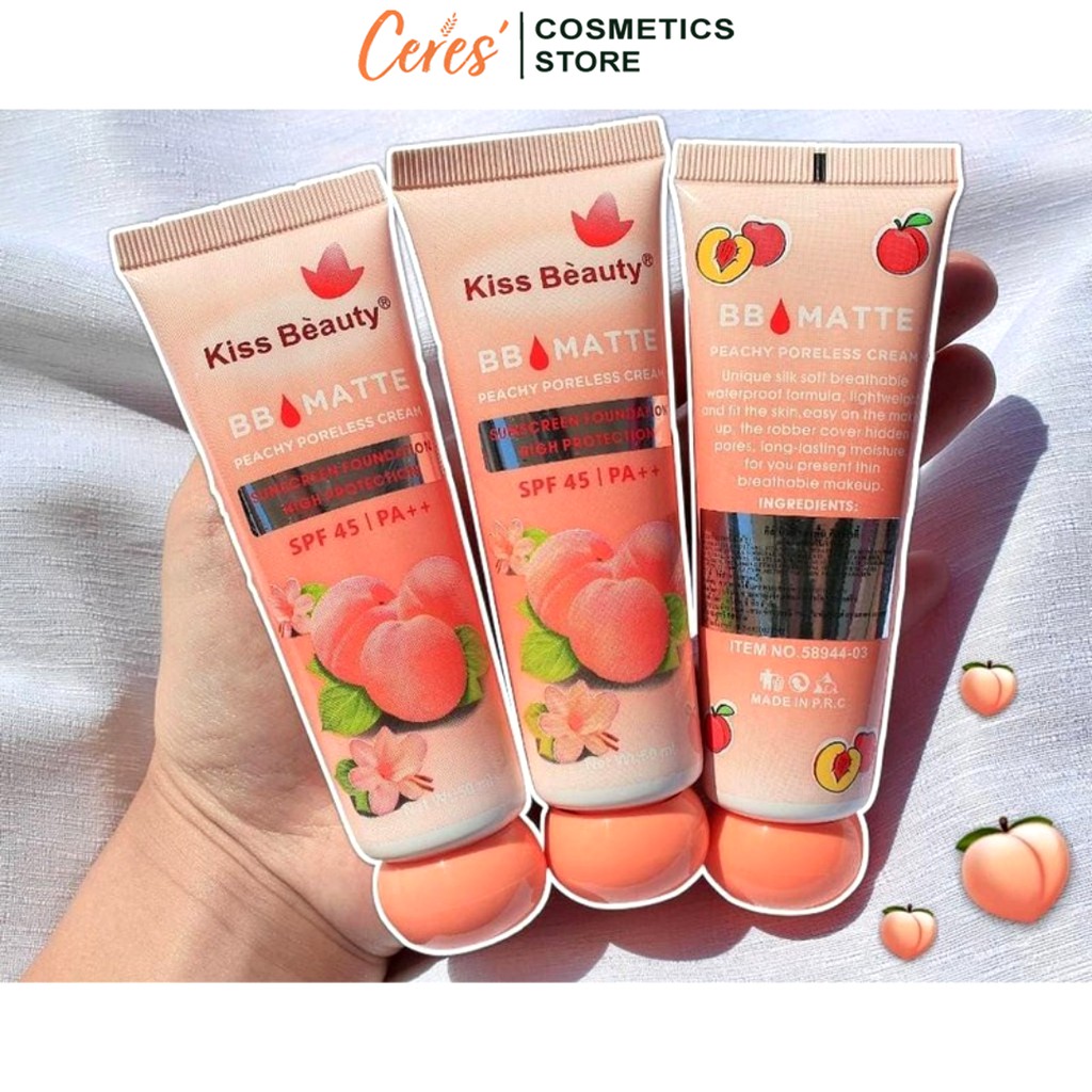 Kem Nền Che Khuyết Điểm Chống Nắng Kiss Beauty BB Matte 50ml | BigBuy360 - bigbuy360.vn