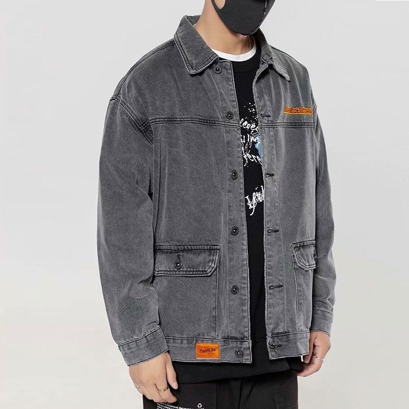 Áo khoác AOKANG denim dáng rộng thời trang xuân thu trẻ trung dành cho nam