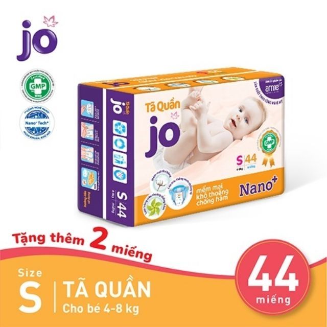 (Tặng thêm 2 miếng)Tã quần Jo S44+2 miếng