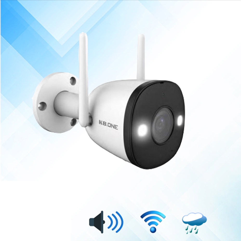 Camera Wifi Siêu Nét 4Mp Ngoài Trời KBVision KBOne KN-KN-B41 Hoặc 2Mp Kbone KN-B21 2Mp -Hàng Chính Hãng