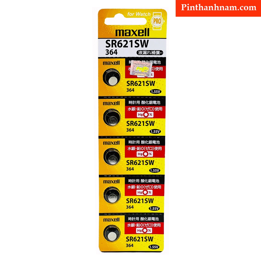 5 viên Maxell SR626 / SR621 / SR920 / SR616 thay pin đồng hồ đeo tay