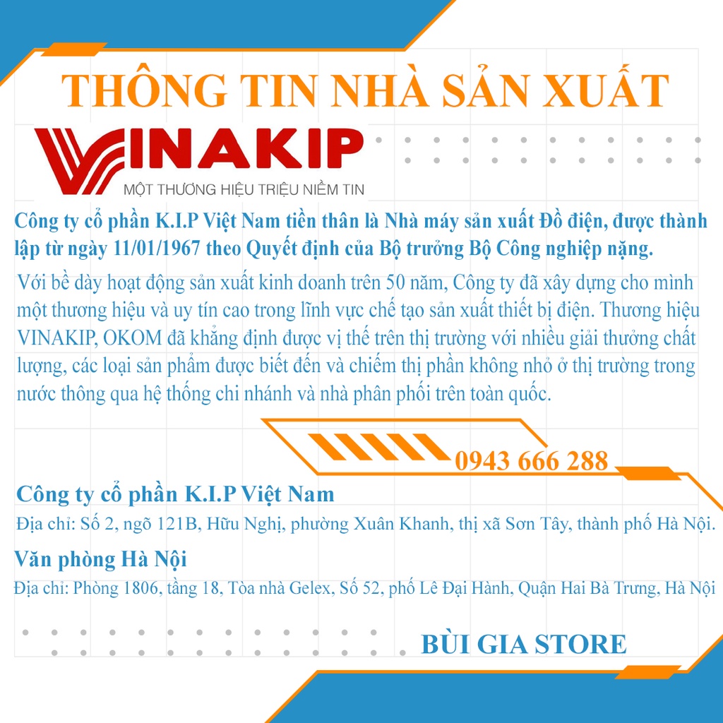 Ổ cắm 4 ngả Vinakip 15A liền dây 3 mét, 5 mét