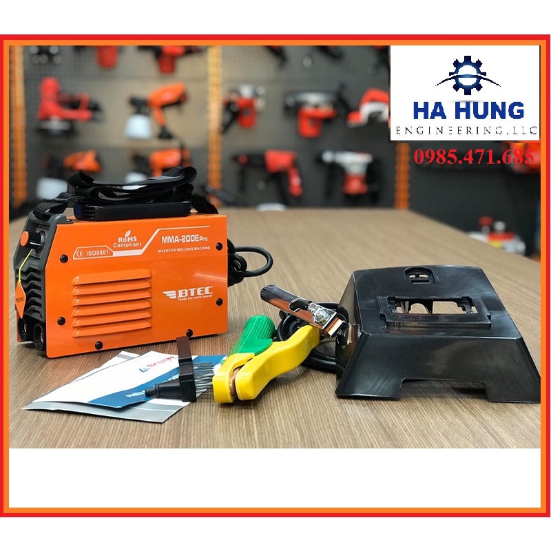 Máy hàn que điện tử mini Btec MMA 200E Pro –QUE HÀN 1,6- 3,2mm 🔥CHÍNH HÃNG 🔥