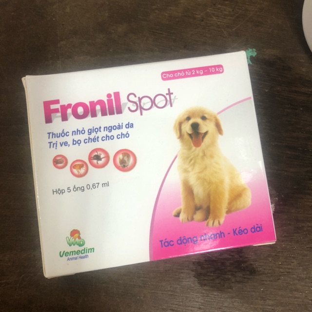 FRONIL SPOT - Thuốc nhỏ trị ve, bọ chét cho chó (hình thật)