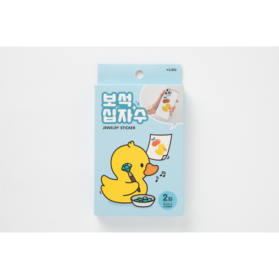 Sticker Đính Đá ARTBOX Hàn Quốc Hình Quả Anh Đào Và Chú Vịt DIY