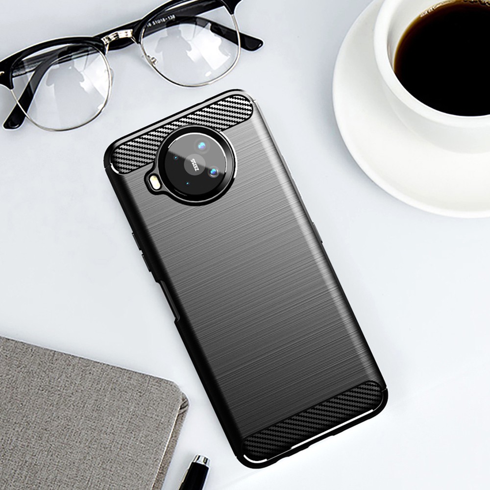 Ốp lưng Nokia 8.3 5G Cacbon phay xước chống sốc chống vân tay
