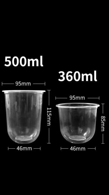 Cốc tròn béo Q500,Q360ml,Q700ml(100 cái) không kèm nắp, có nắp | BigBuy360 - bigbuy360.vn