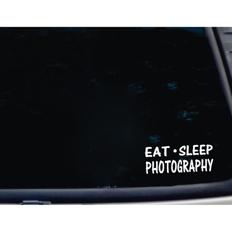 Miếng sticker &quot;Eat Sleep Photography &quot; dán trang trí xe ô tô 15cm x 6cm