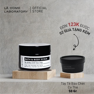 Tẩy da chết Giảm Mụn Giảm Viêm/ Giảm Thâm Giảm Rạn Da - Bath & Body Scrub Lá Home 178gr