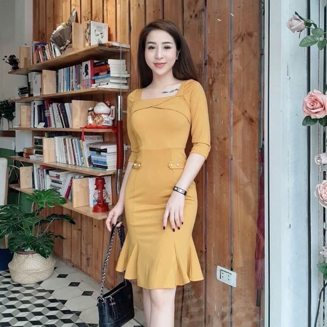 ❤️(5 MÀU) ĐẦM DỰ TIỆC BODY ÔM ĐUÔI CÁ TAY LỠ GIÁ RẺ