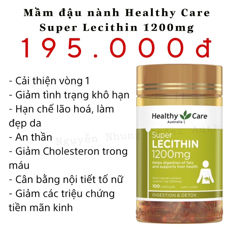 Mầm đậu nành Healthy Care Super Lecithin 1200mg