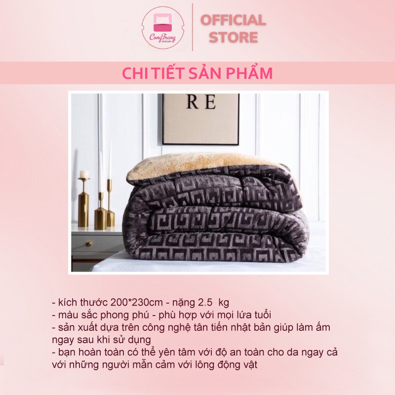 Chăn lông cừu Chữ Vạn Untimate 2 lớp mẫu mới 2020 siêu ấm - (Size 2m x 2m3)