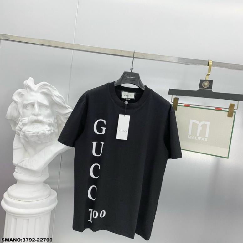 [Sẵn Hàng] Áo Phông Nam GC Chữ In Dọc Vải Cotton Mát Mịn - Áo GC Đôi Nam Nữ Mùa Hè