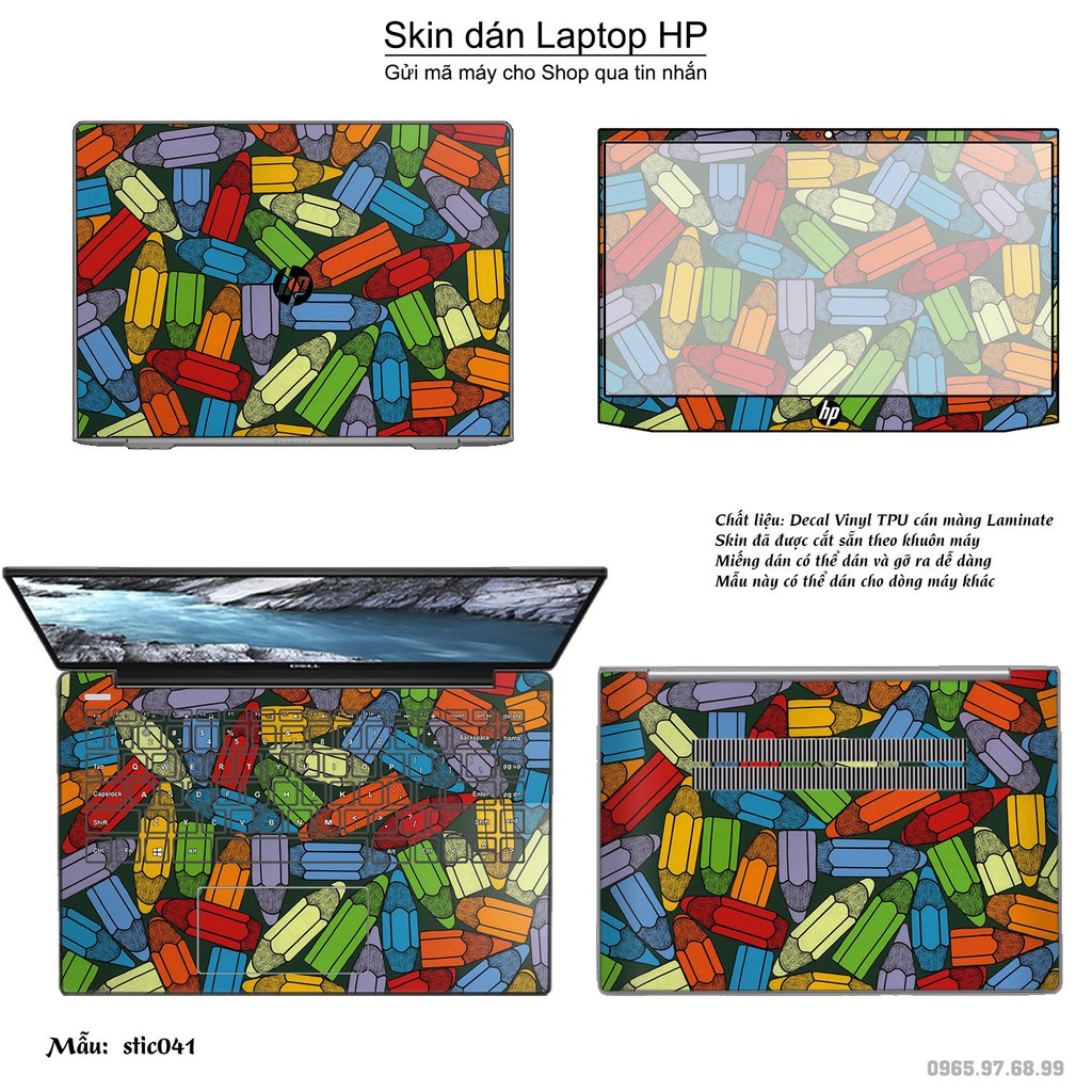 Skin dán Laptop HP in hình Hoa văn sticker _nhiều mẫu 7 (inbox mã máy cho Shop)