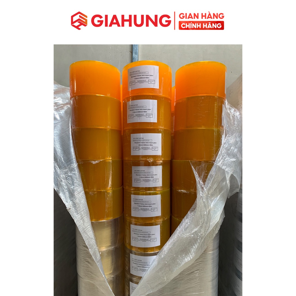 Cuộn nhựa PVC tiêu chuẩn làm rèm khổ dày 2mm rộng 200mm dài 50m cao cấp chống bụi - GIAHUNGPRO