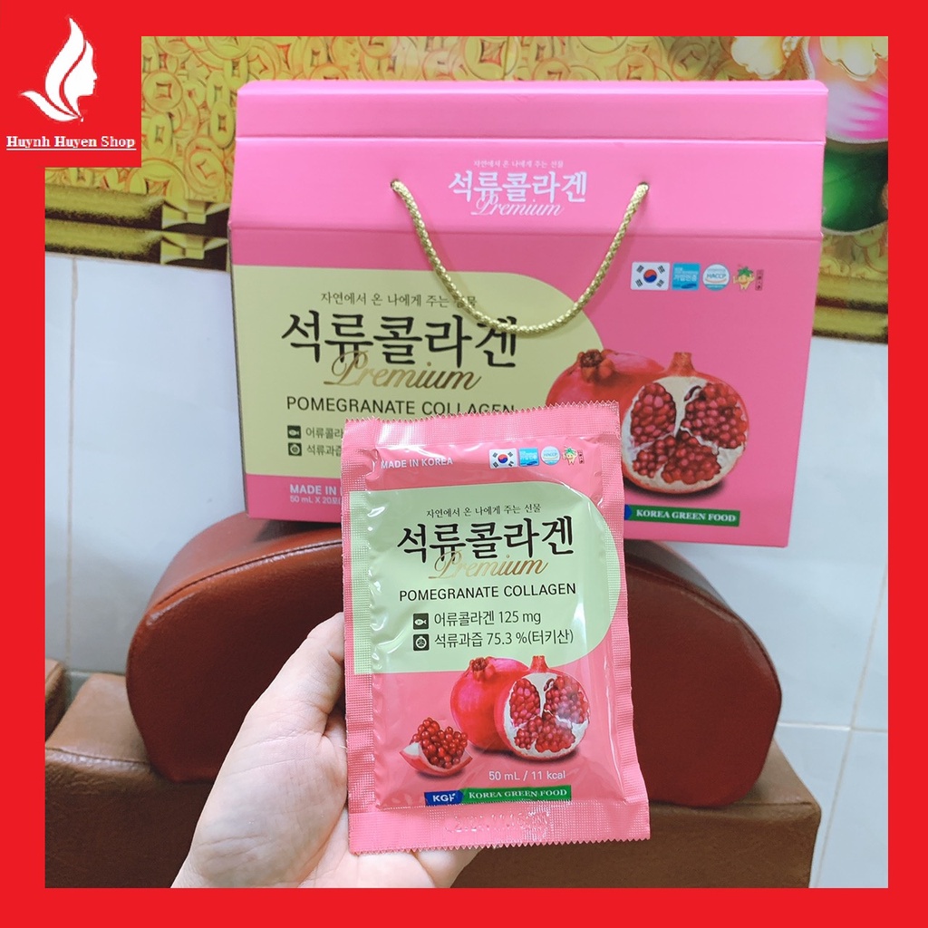 [chính hãng giá sỉ] Nước uống tinh chất Lựu Collagen - Pomegranate Collagen Premium sáng đẹp da 2 mẫu