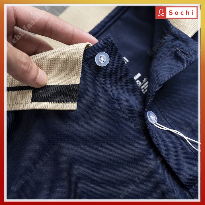 Áo thun Polo nam,[tặng khẩu trang in 3D] áo polo nam cổ bẻ thêu logo tuần lộc hàng chính hãng cao cấp mã PL66