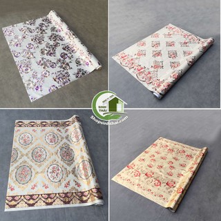 [ Khổ 1,4m ] Khăn trải bàn 3d họa tiết nổi màu vàng bằng nhựa không thấm nước - giao hoa văn ngẫu nhiên