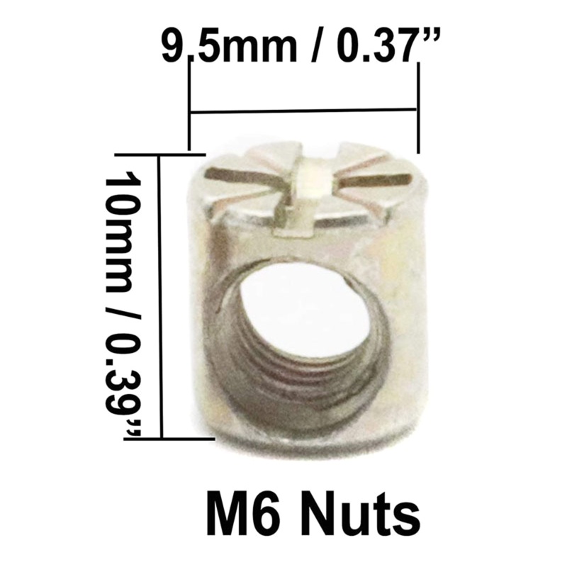 Bộ Ốc Vít Thay Thế Chuyên Dụng Cho Nôi Em Bé M6x40mm / 50mm / 60mm / 70mm / 80mm